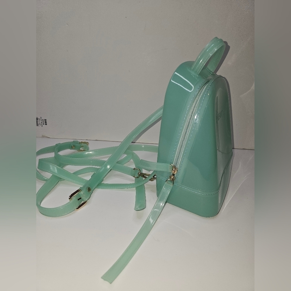 Huda Beauty Mini Backpack Turquoise Mint Green Adjustable Straps - Picture 4 of 11